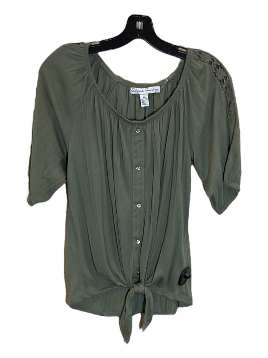Green Top Short Sleeve French Laundry, Size Xl