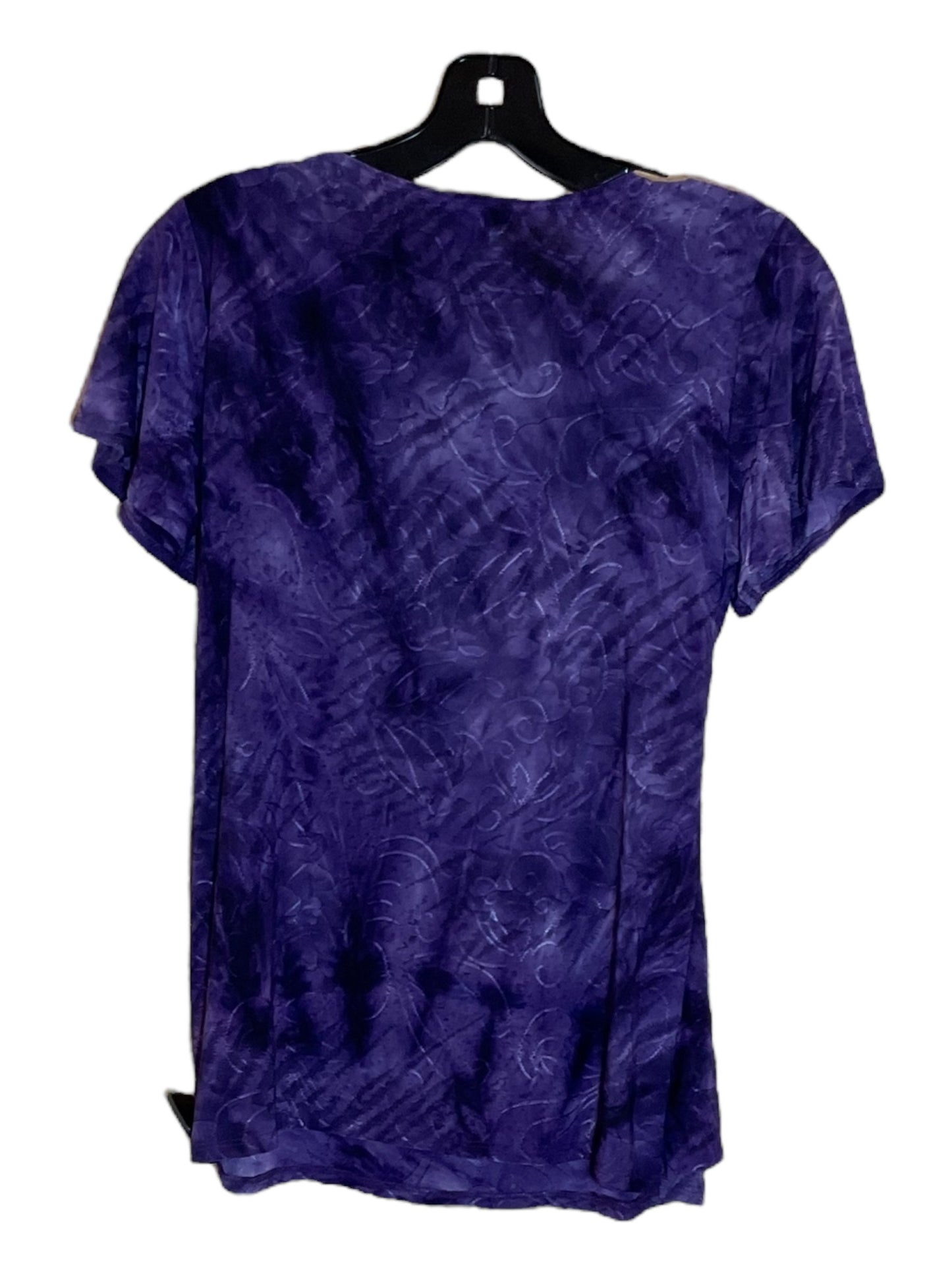 Purple Top Short Sleeve Roz And Ali, Size S