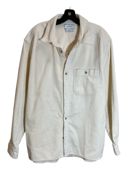 Jacket Shirt By Urban Outfitters In Cream, Size: L