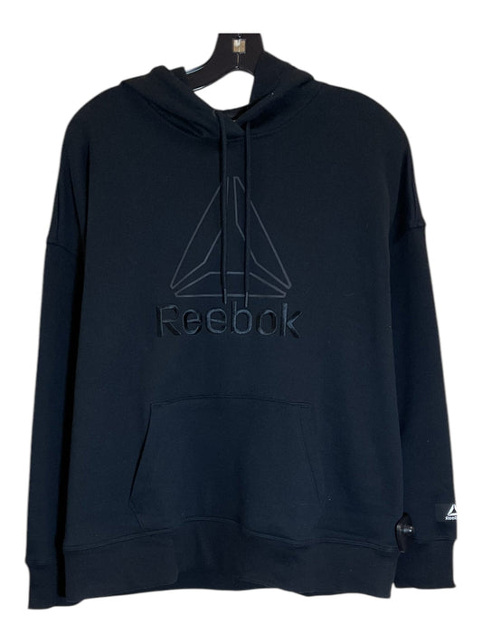 Sweatshirt Hoodie By Reebok In Black, Size: M