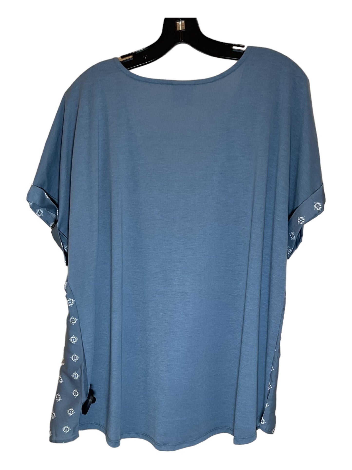 Blue Top Short Sleeve Clothes Mentor, Size 3x