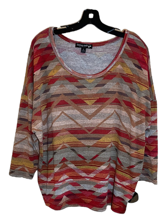 Multi-colored Top Long Sleeve Living Doll, Size L