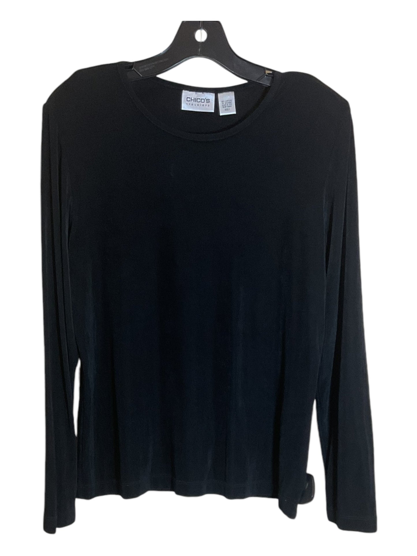 Top Long Sleeve By Chicos In Black, Size: M