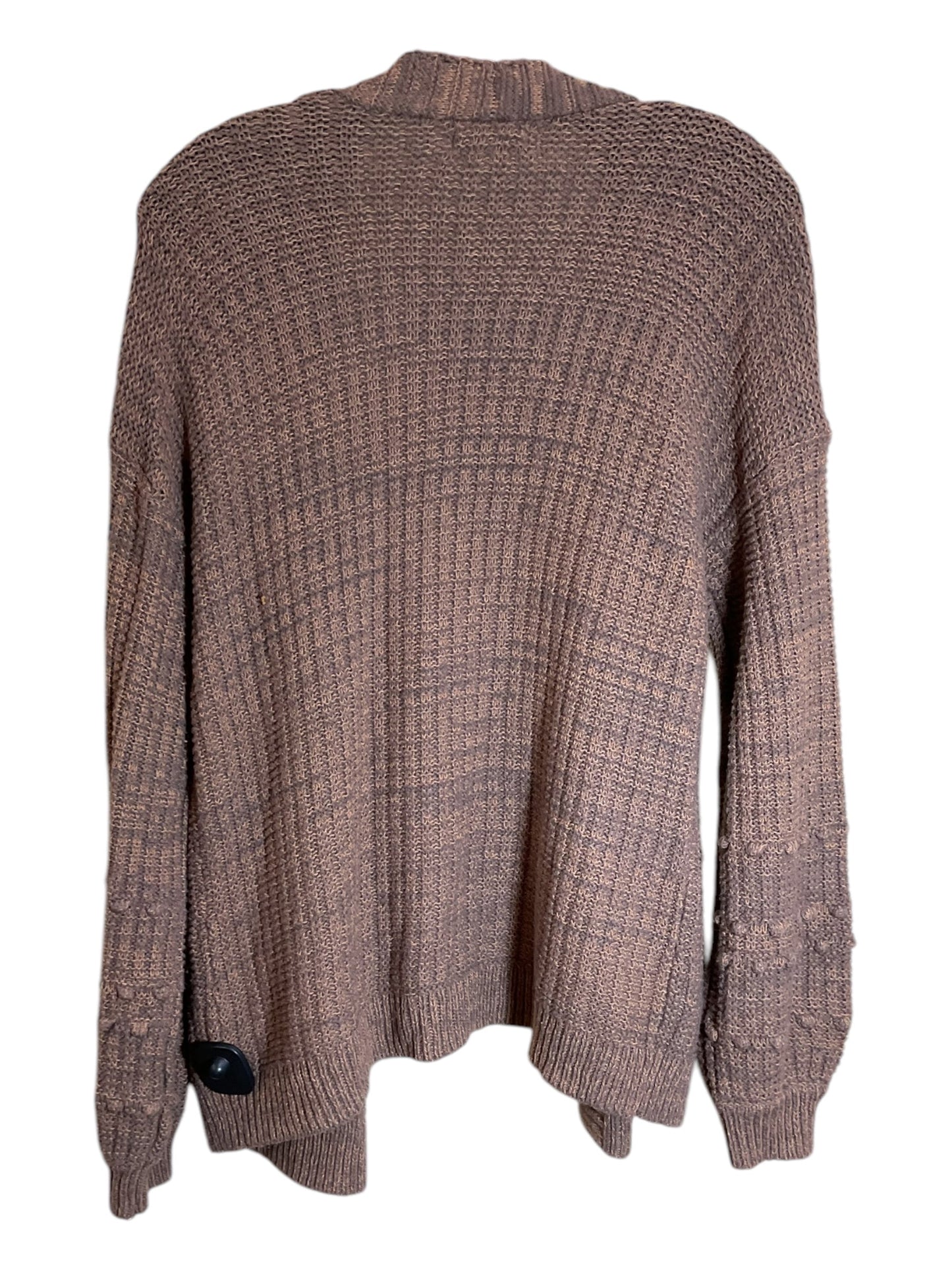 Sweater Cardigan By Maurices In Brown & Orange, Size: M