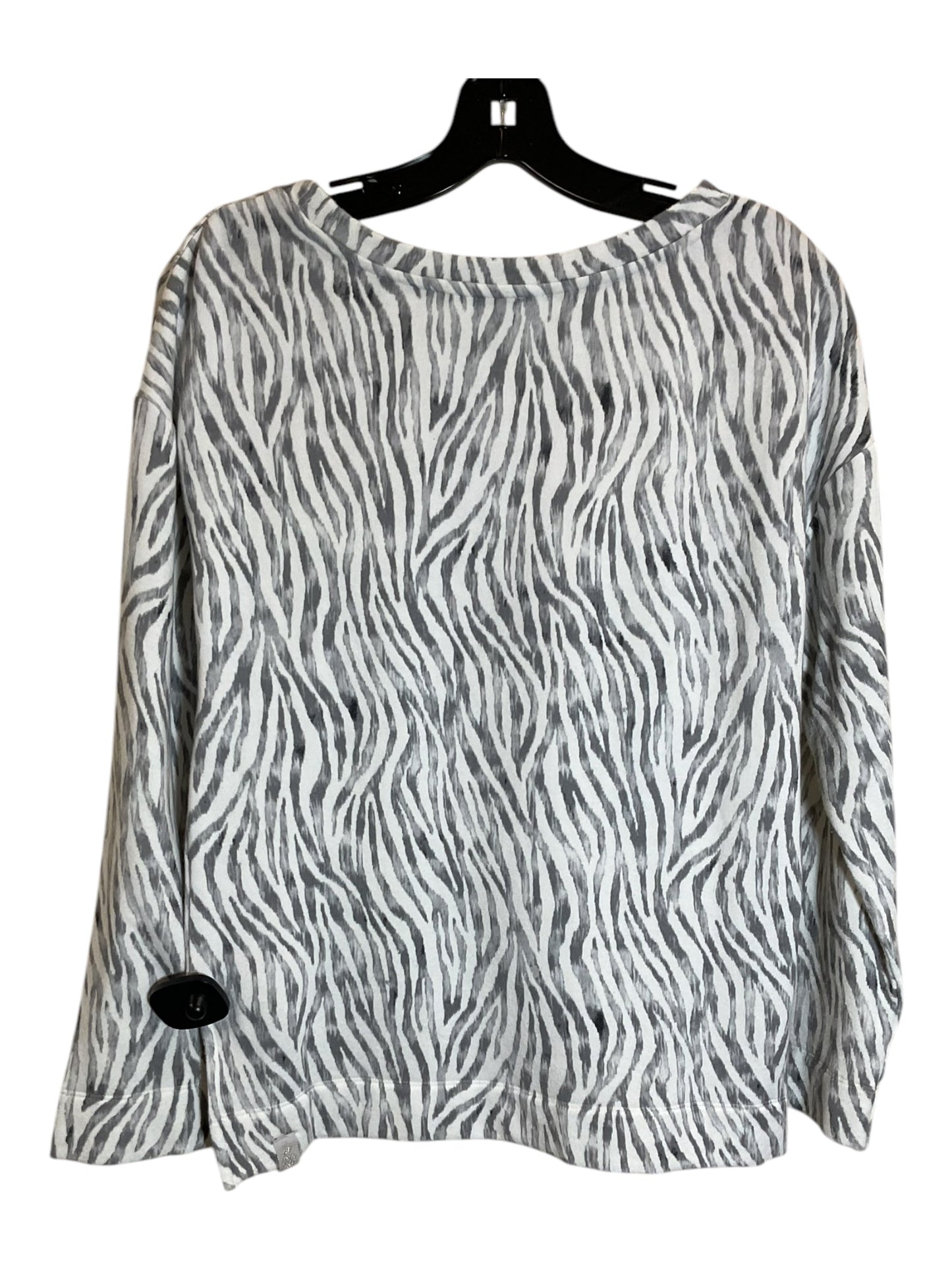 Top Long Sleeve By Tommy Bahama In Grey & White, Size: S