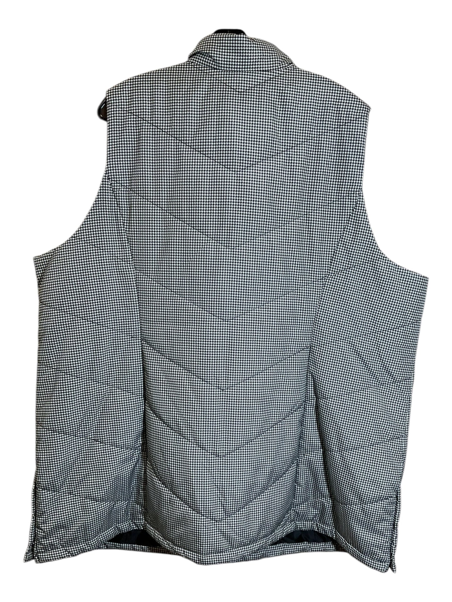 Vest Puffer & Quilted By Cj Banks In Black & White, Size: 3x