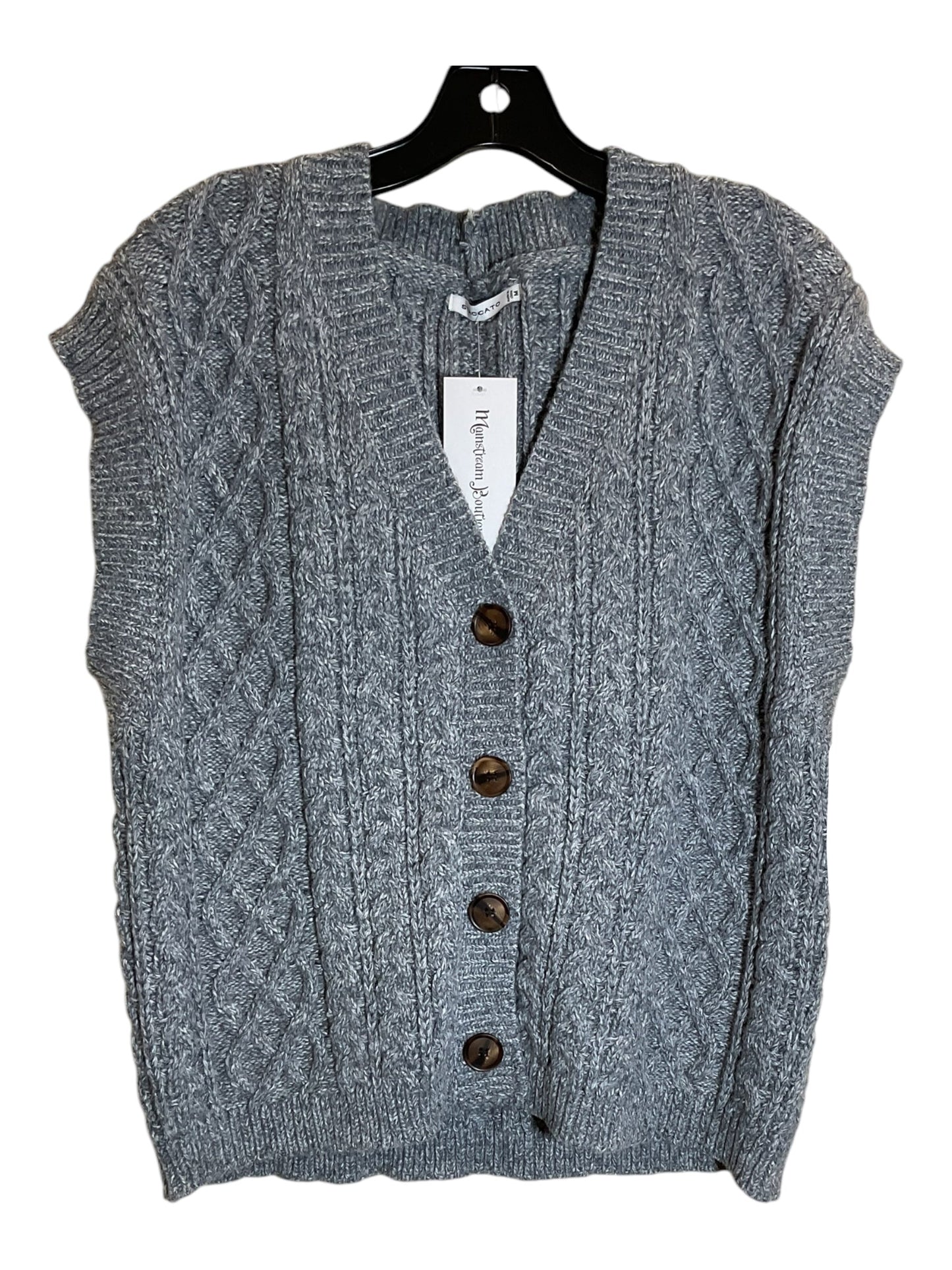 Vest Sweater By Staccato In Grey, Size: M