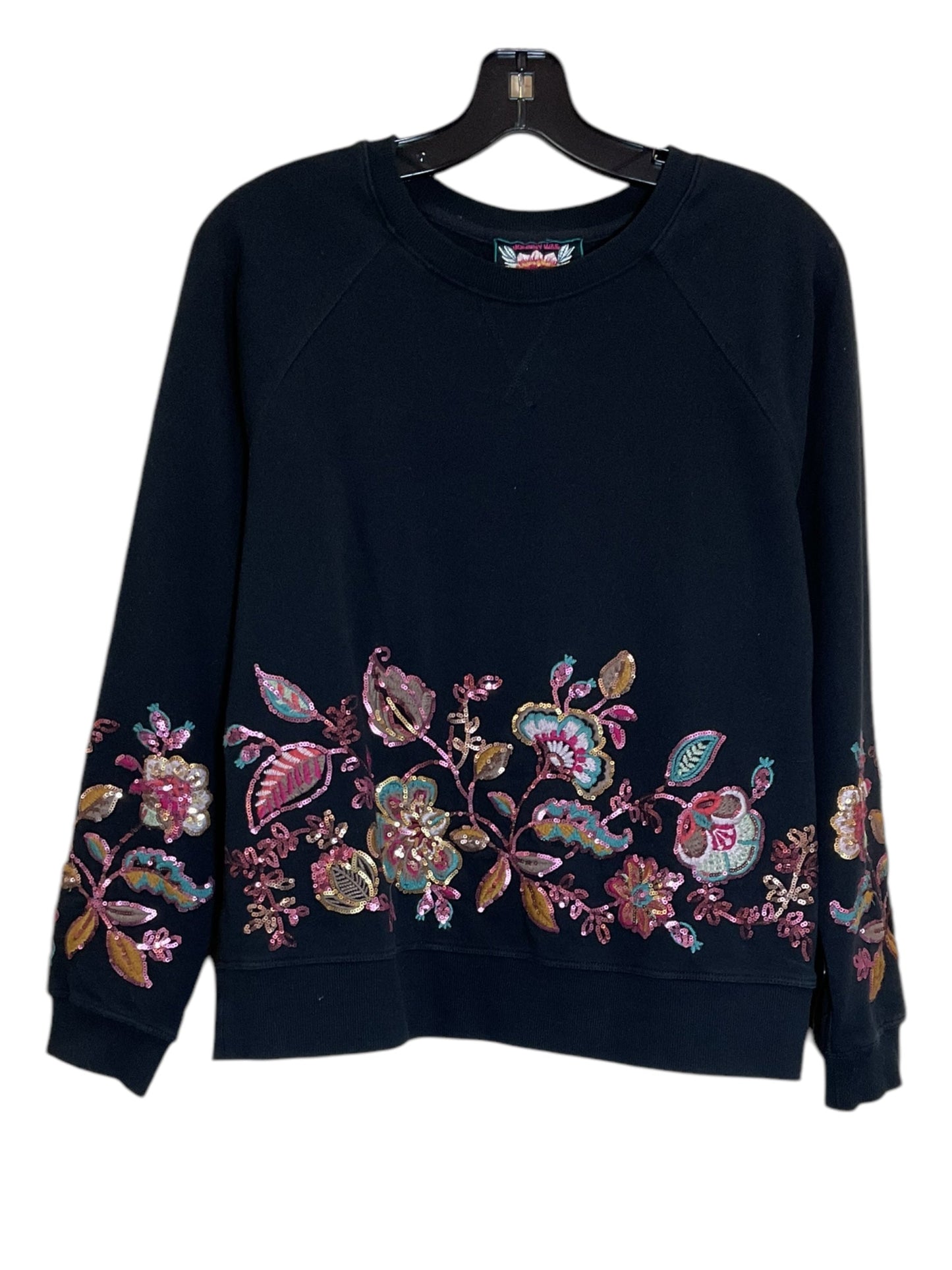 Sweatshirt Crewneck By Johnny Was In Black, Size: S