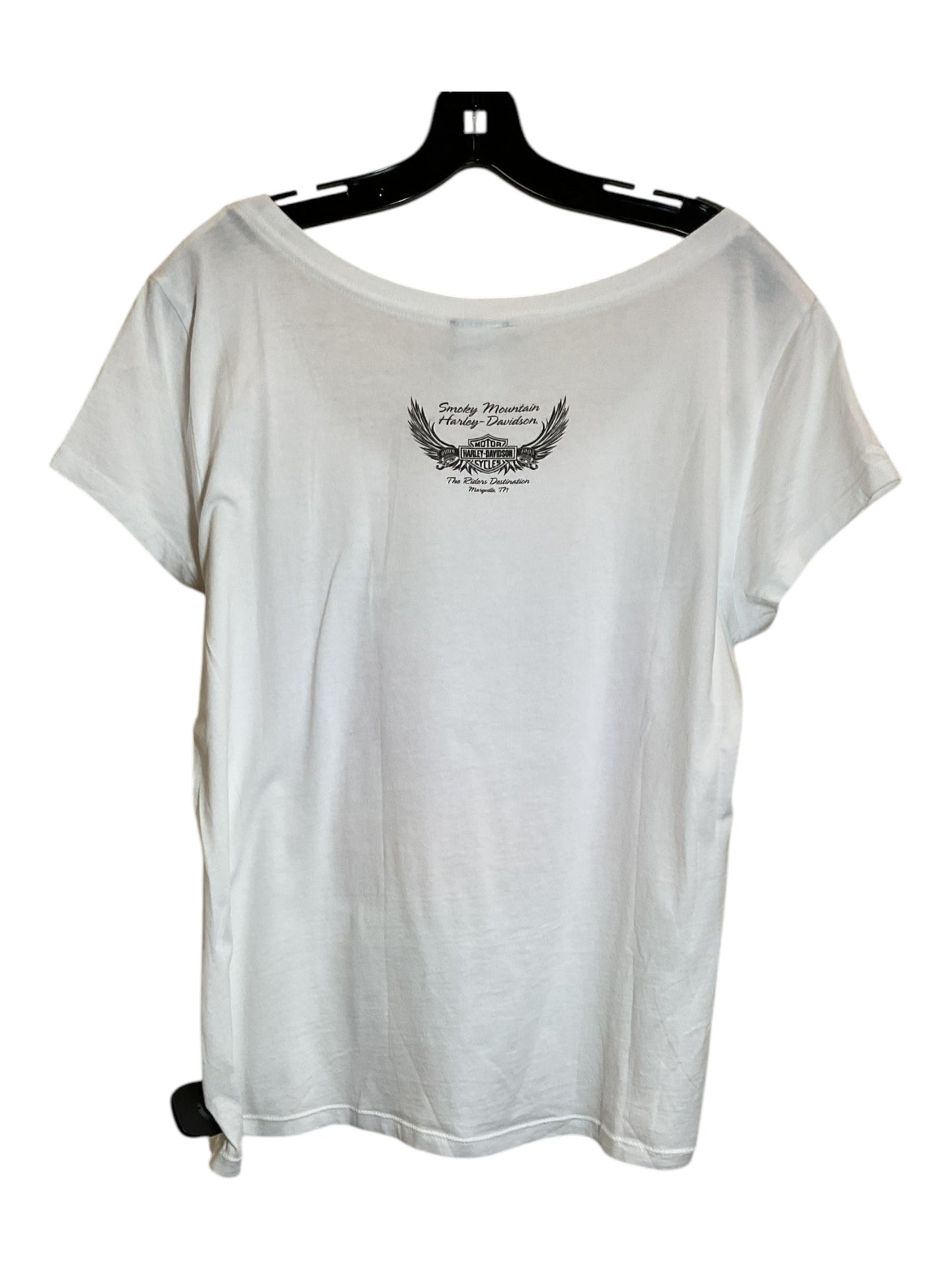 Top Short Sleeve By Harley Davidson In White, Size: 2x