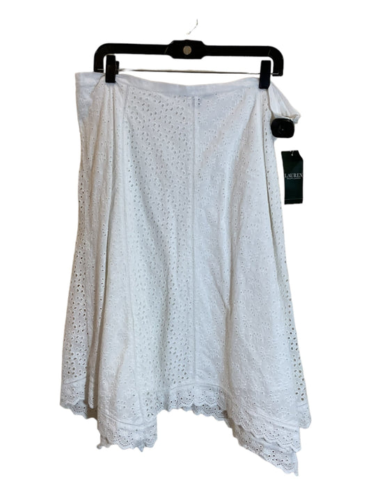 White Skirt Midi Ralph Lauren, Size Xl