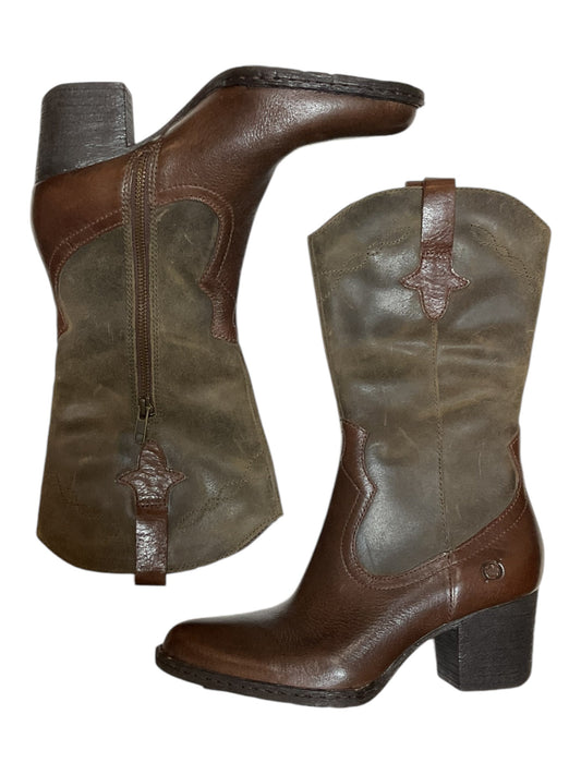 Boots Western By Born In Brown & Green, Size: 7