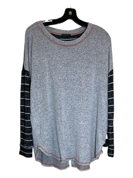 Top Long Sleeve By Staccato In Grey, Size: M