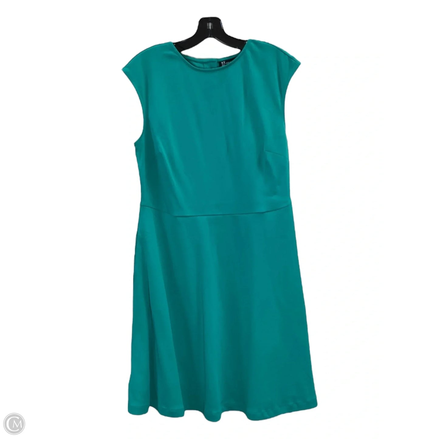 Dress Casual Midi By New York And Co In Teal, Size: L