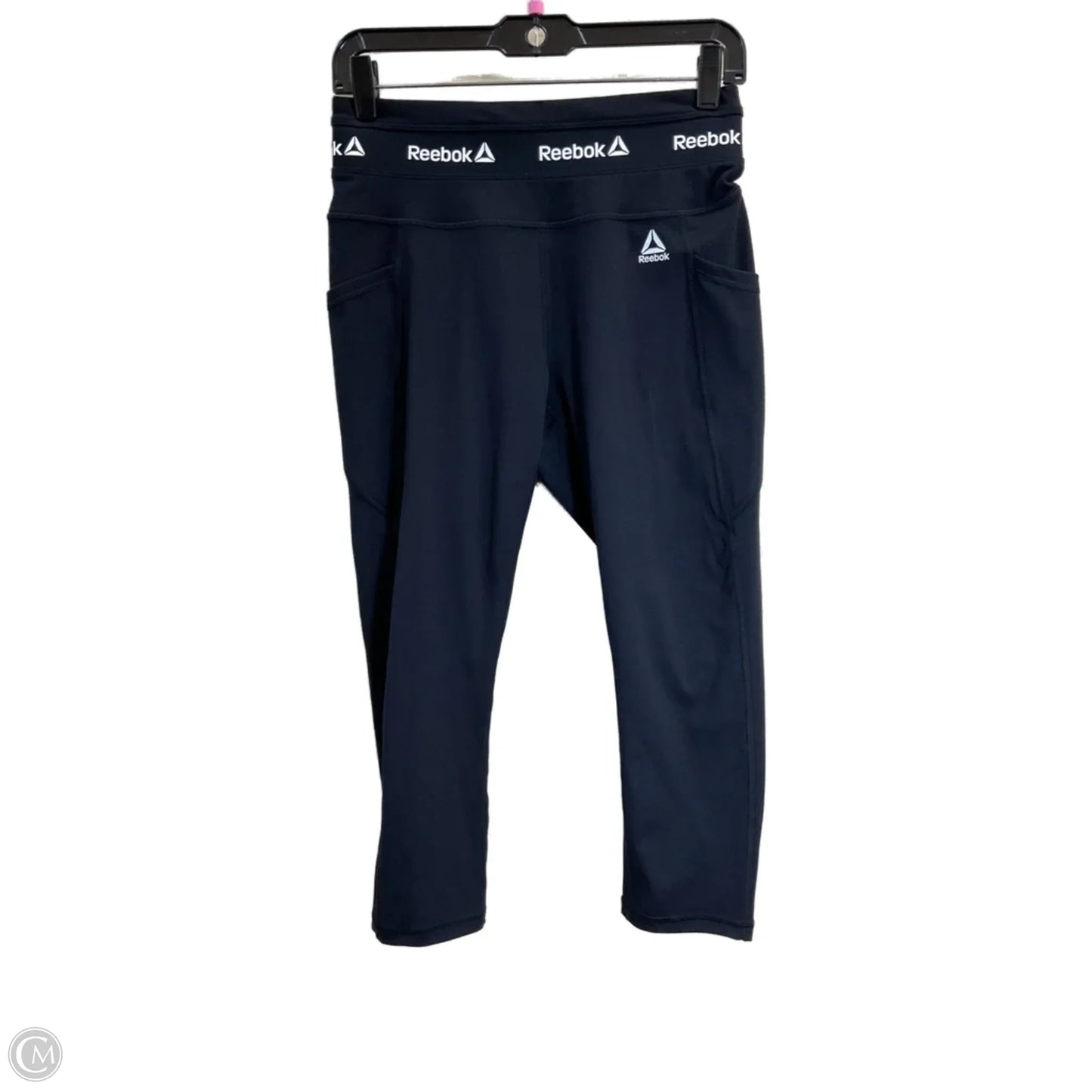 Athletic Leggings Capris By Reebok In Black, Size: M