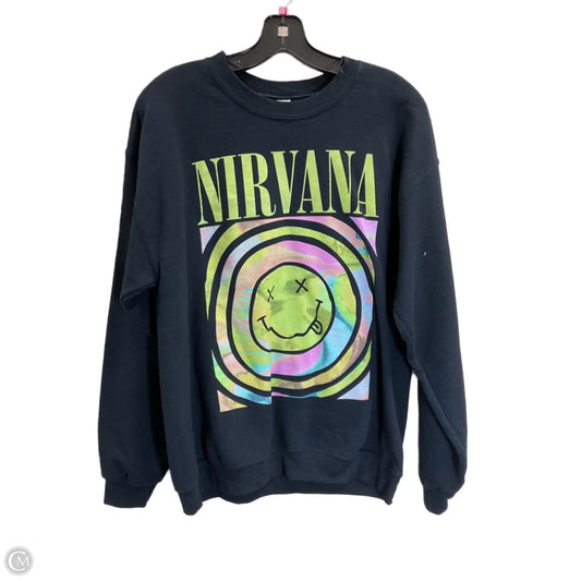 Sweatshirt Crewneck By Clothes Mentor In Black, Size: M