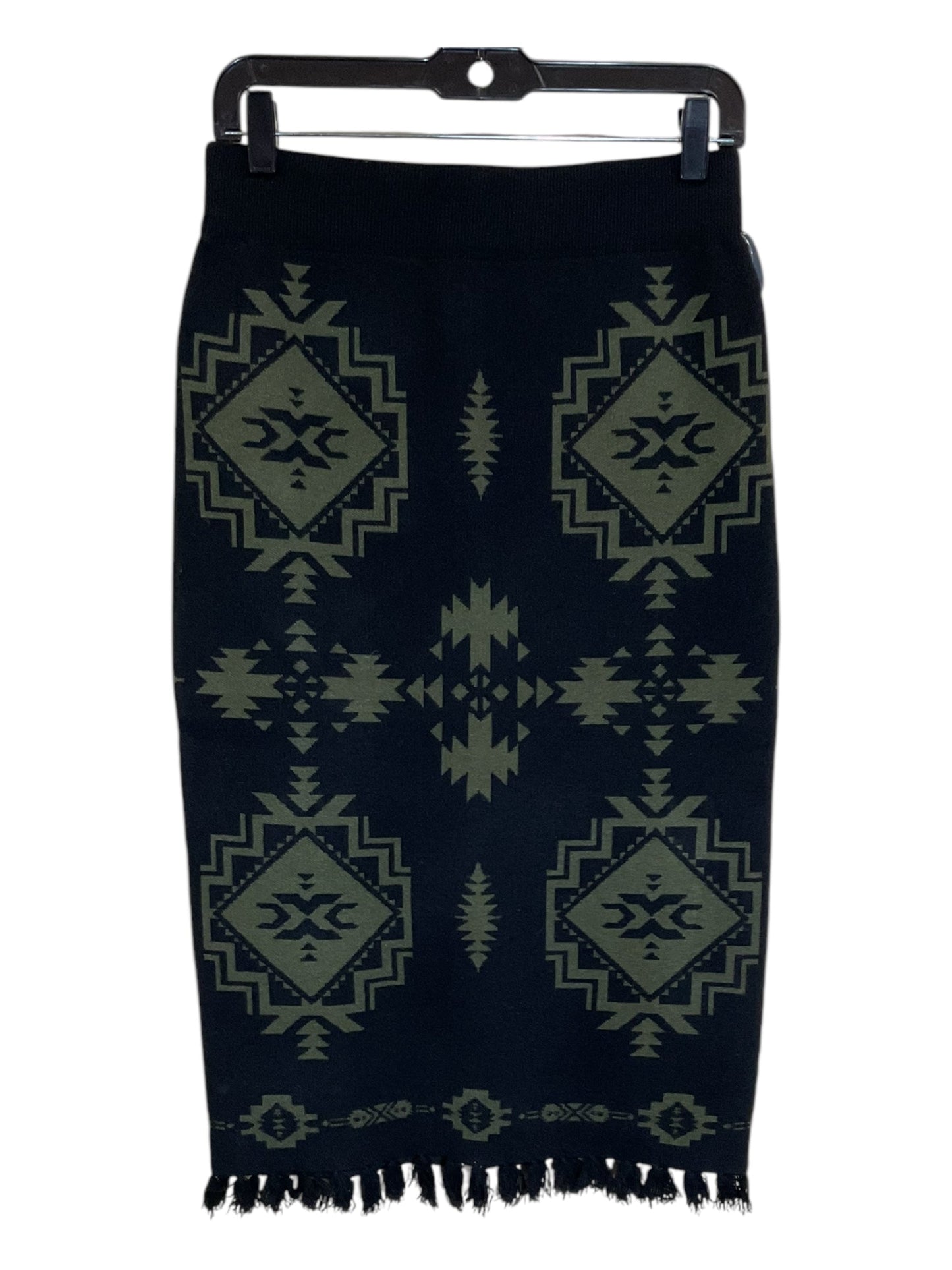 Skirt Midi By Ariat In Black & Green, Size: S