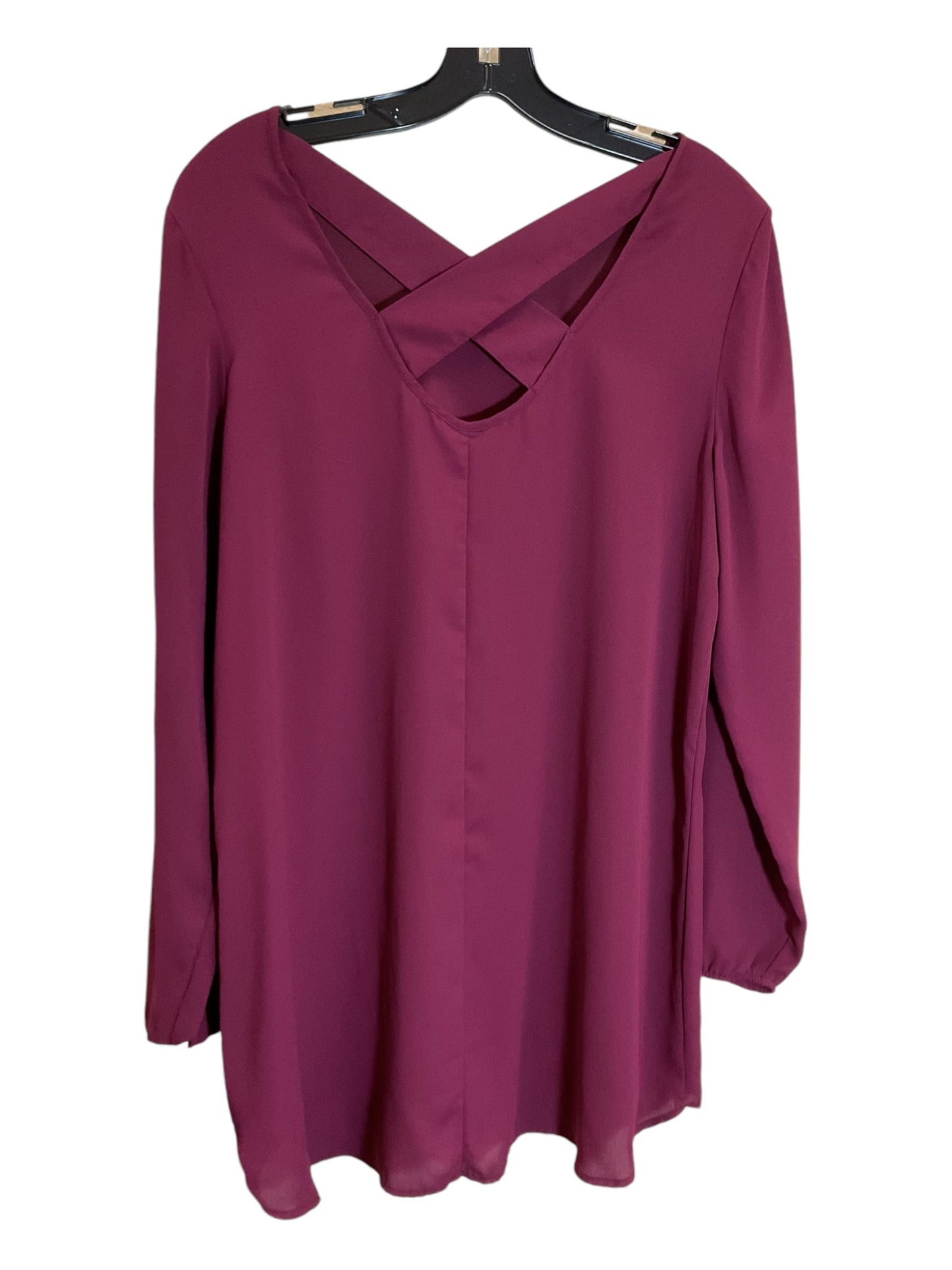 Tunic Long Sleeve By Maurices In Purple, Size: L