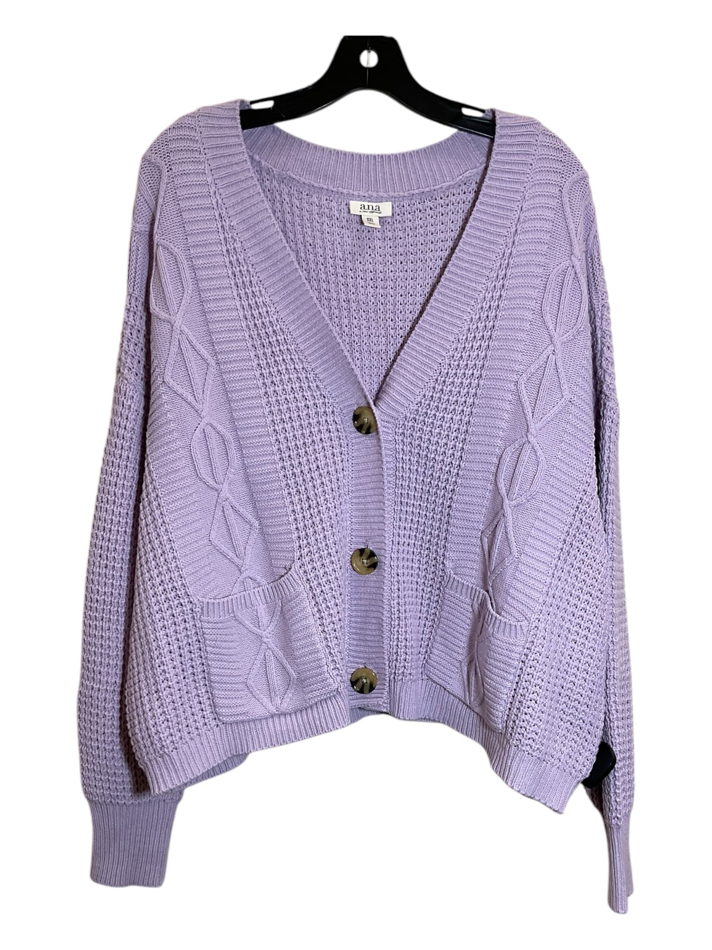 Cardigan By Ana In Purple, Size: 1x