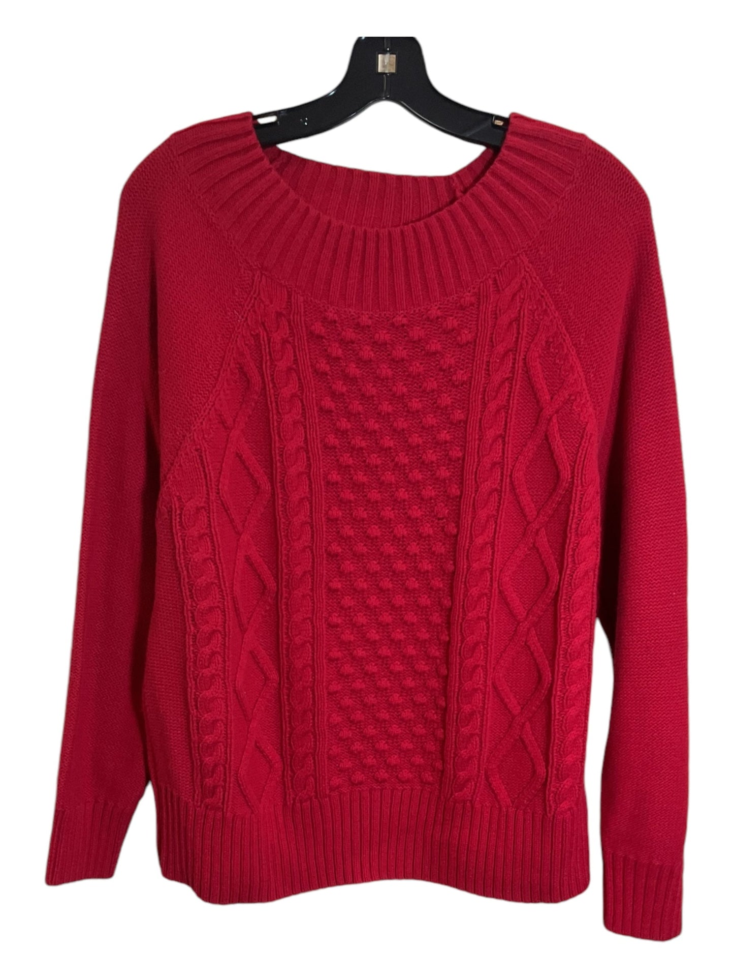 Sweater By Chaps In Red, Size: L