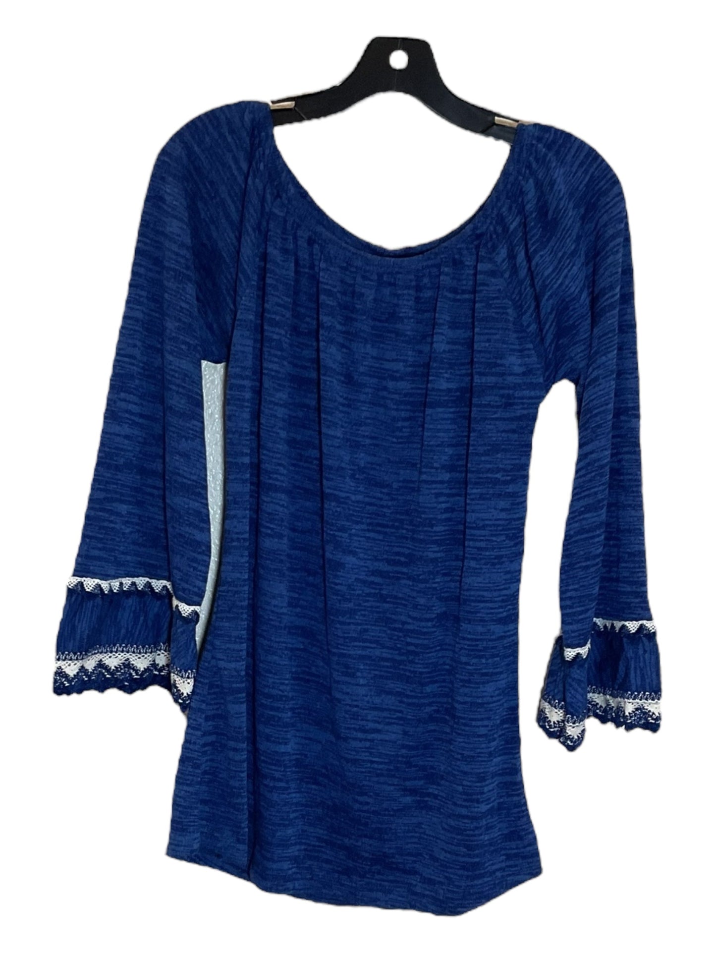 Blue Tunic 3/4 Sleeve Clothes Mentor, Size S