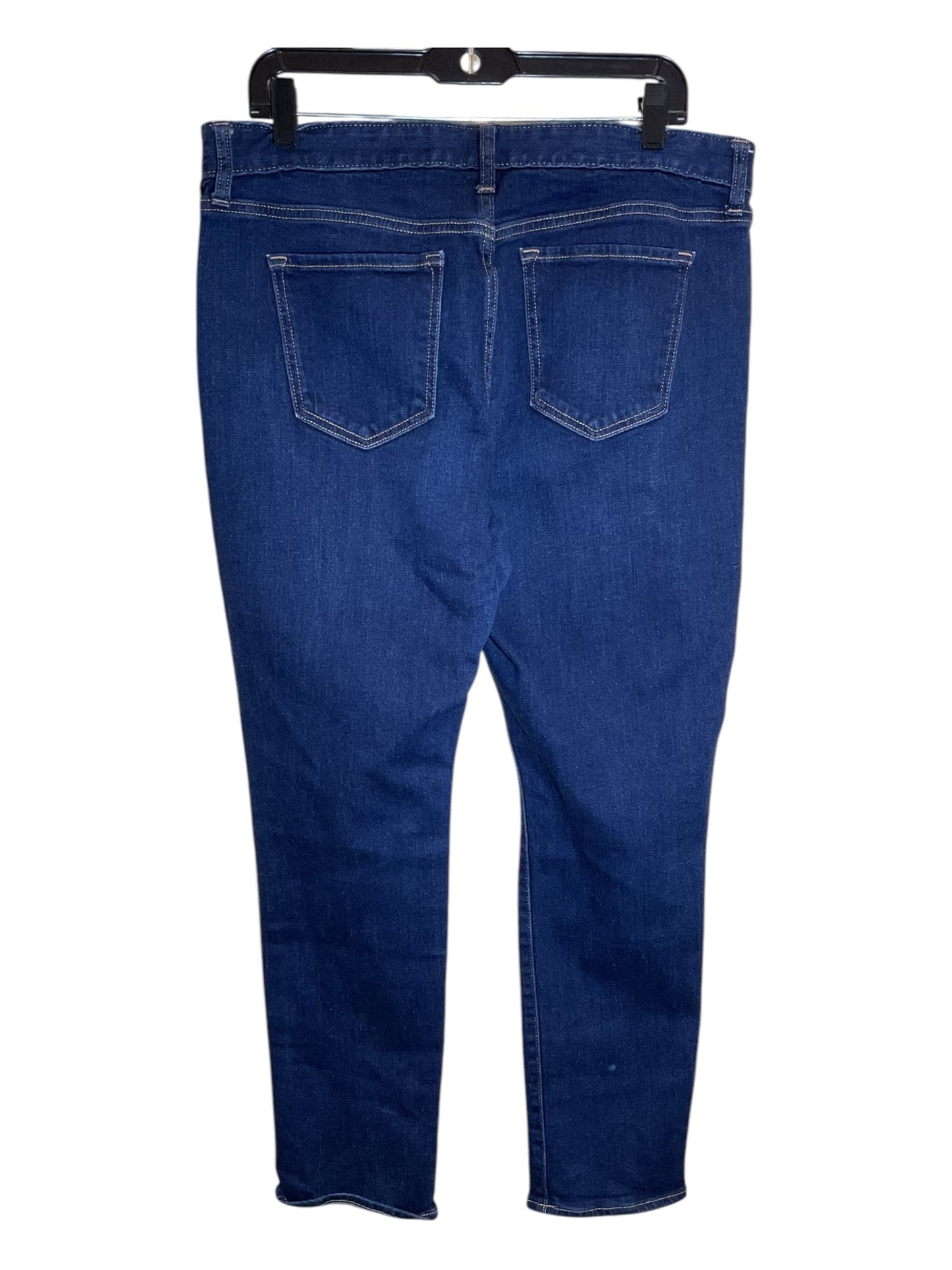 Jeans Straight By Gap In Blue Denim, Size: 14