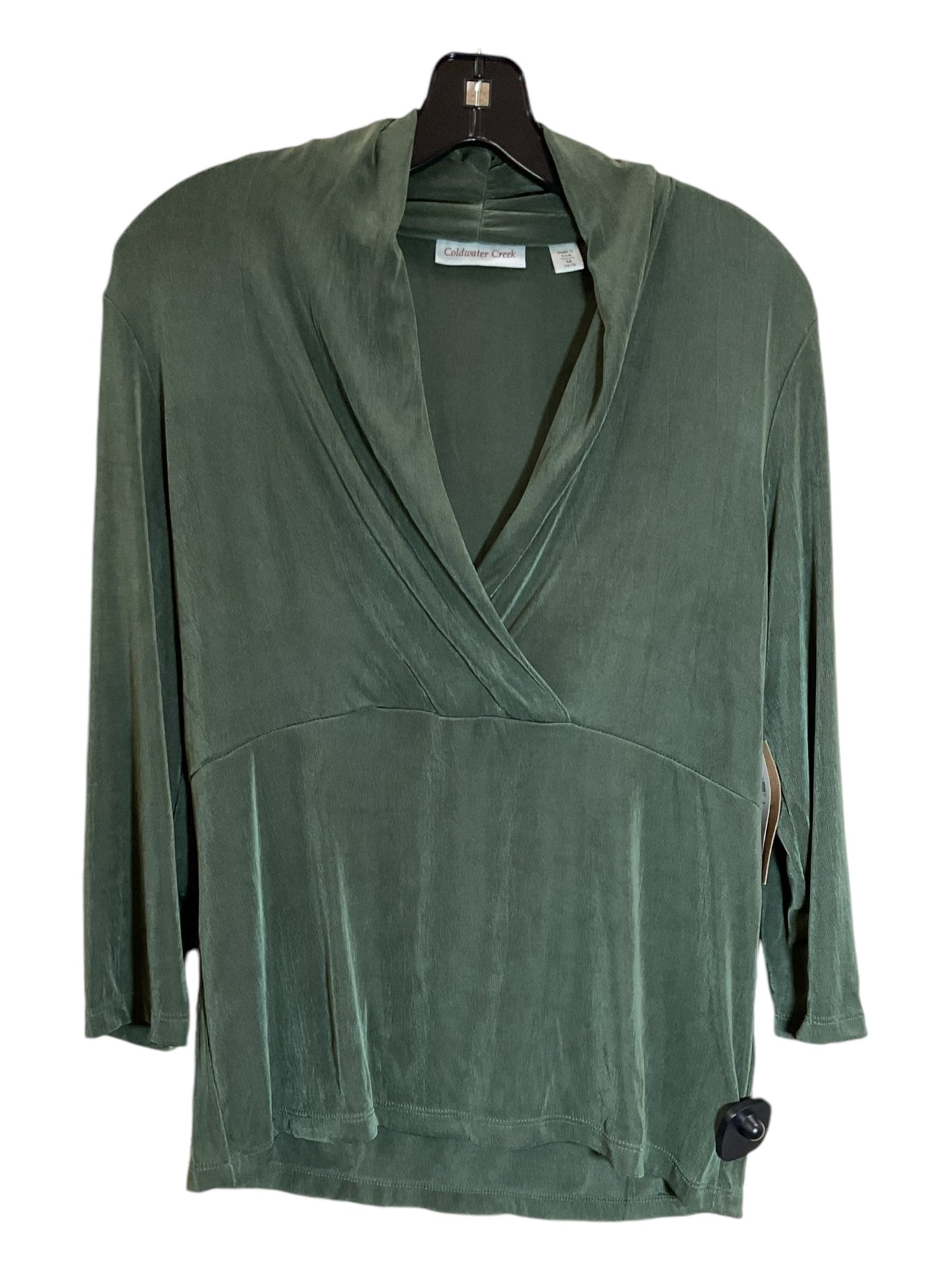 Top Long Sleeve By Coldwater Creek In Green, Size: M