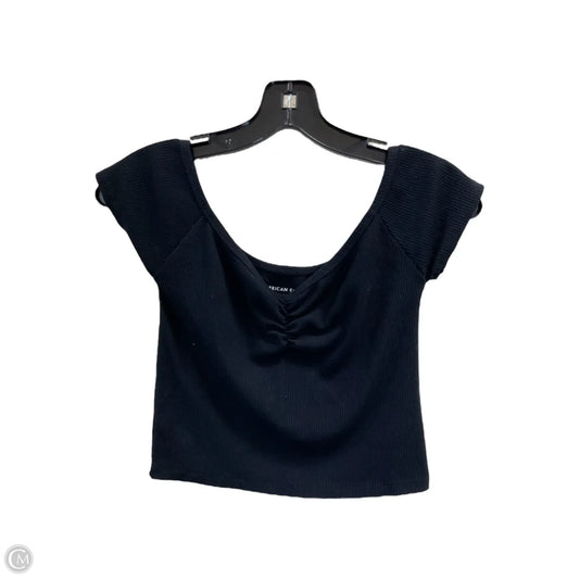 Top Short Sleeve By American Eagle In Black, Size: L