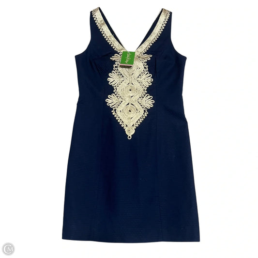 Dress Designer By Lilly Pulitzer In Blue & Gold, Size: Xs