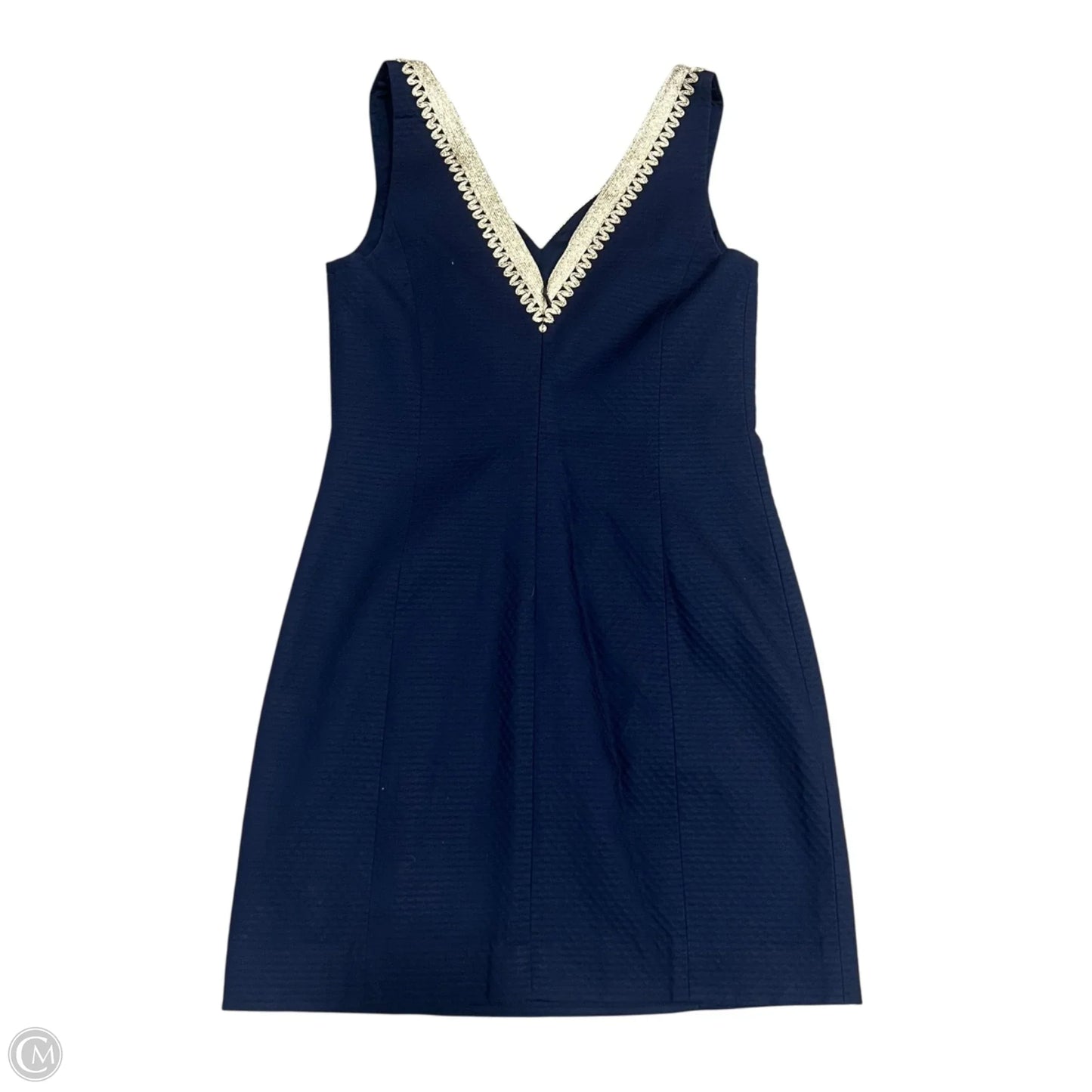 Dress Designer By Lilly Pulitzer In Blue & Gold, Size: Xs