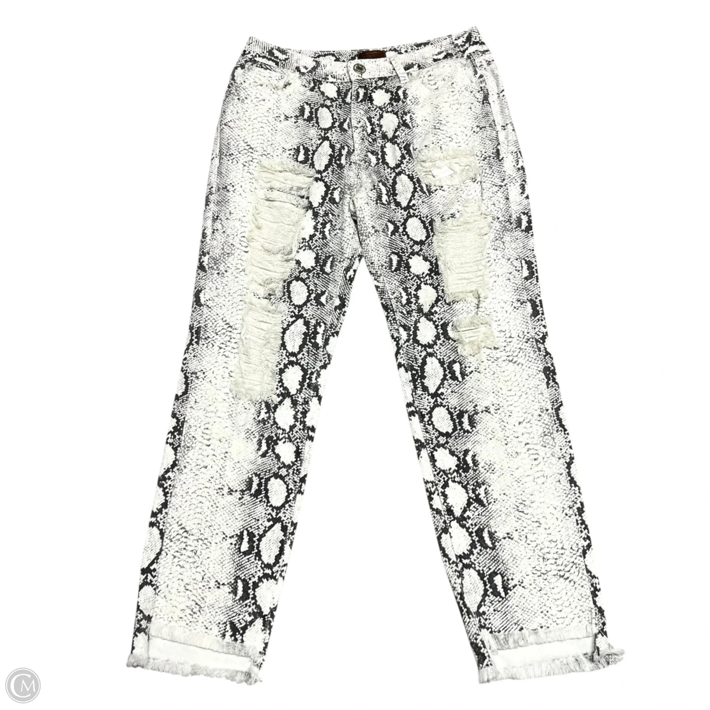 Jeans Wide Leg By Pol In Snakeskin Print, Size: 4