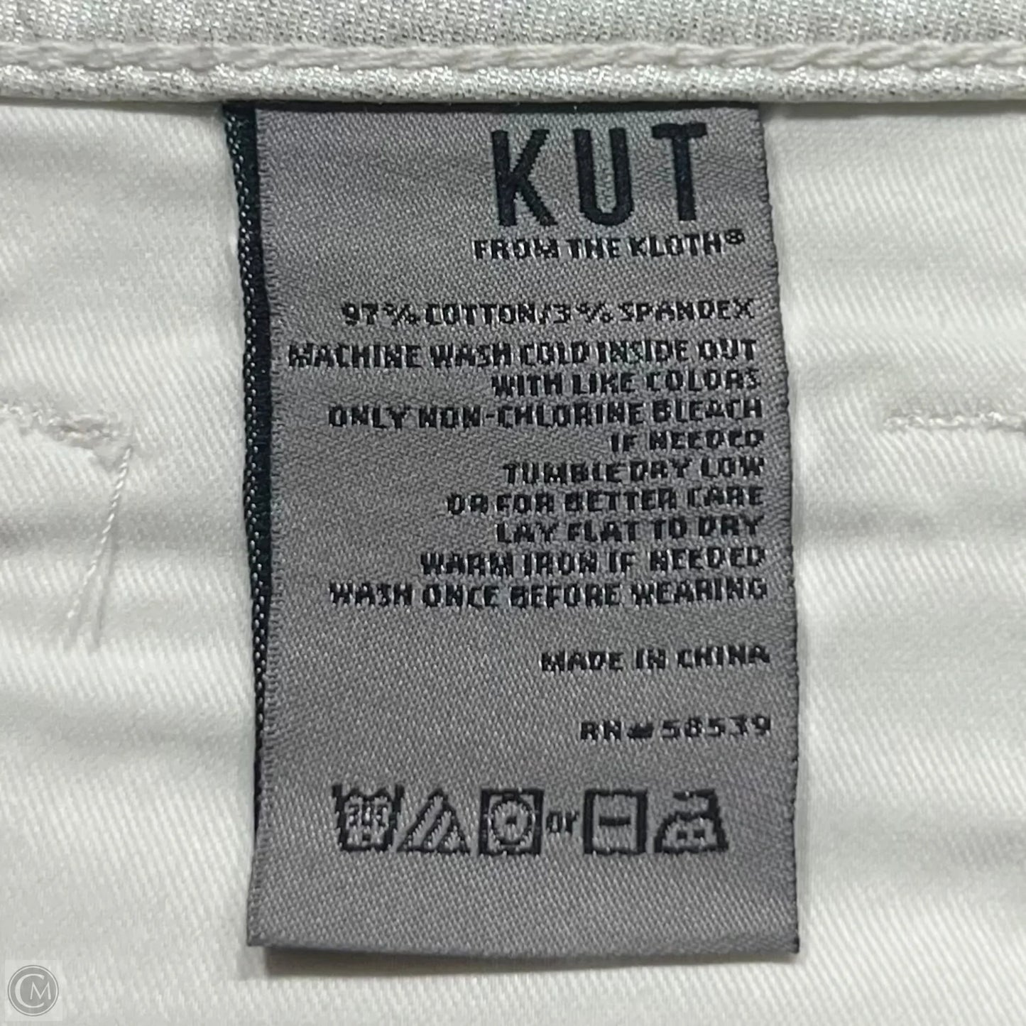Jeans Wide Leg By Kut In Cream, Size: 2