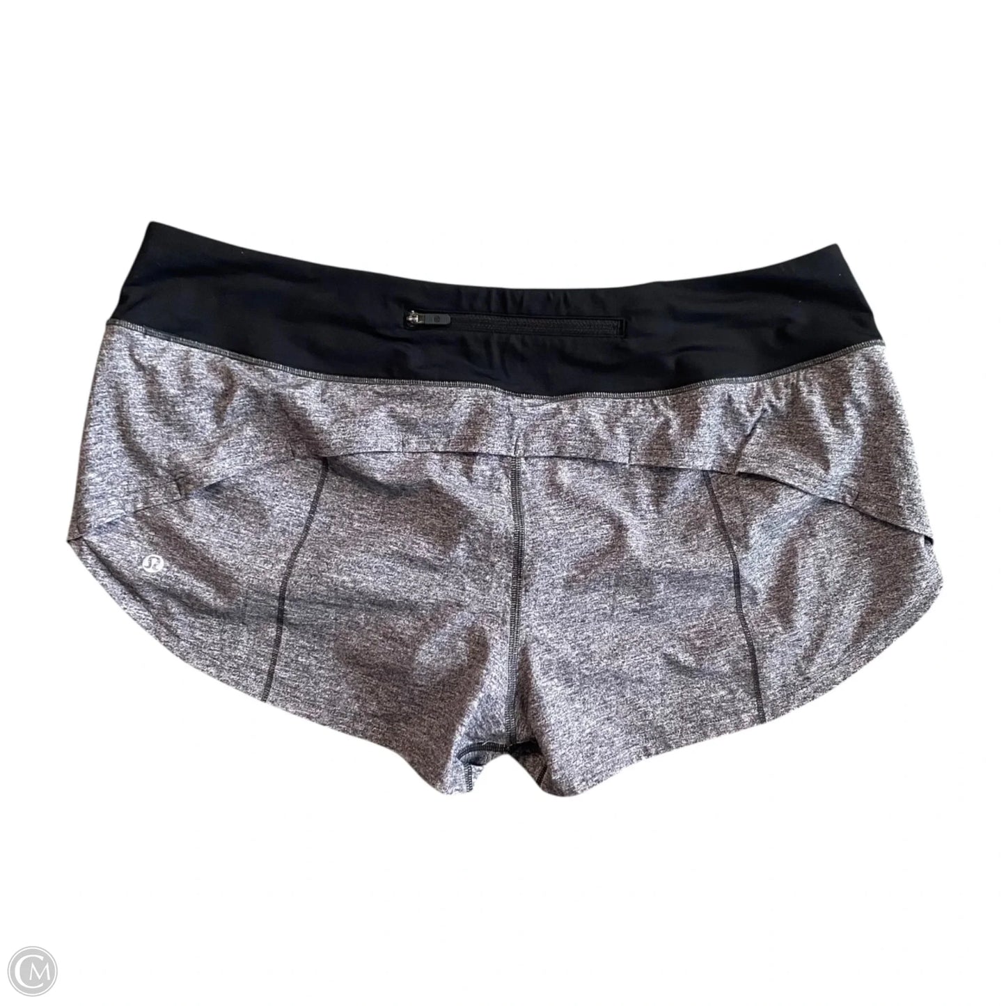 Athletic Shorts By Lululemon In Black & Grey, Size: 12