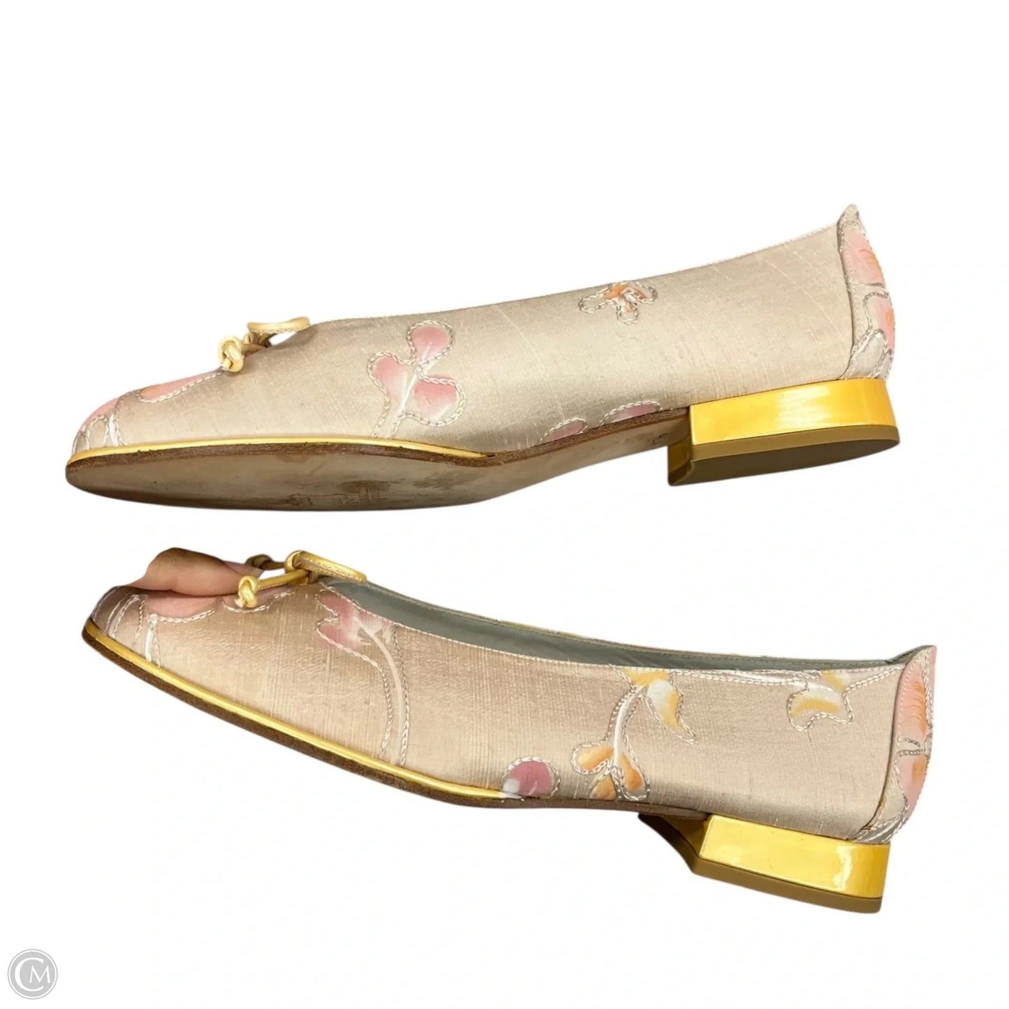 Shoes Designer By Stuart Weitzman In Pink & Yellow, Size: 8