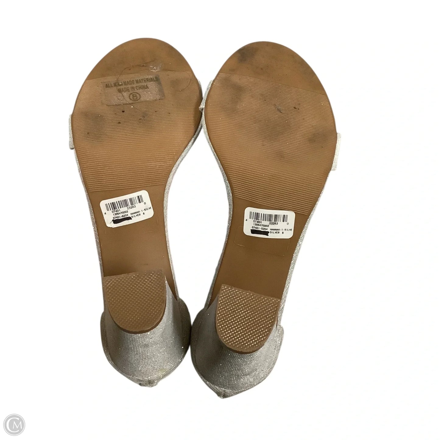 Shoes Heels Block By Windsor In Silver, Size: 8