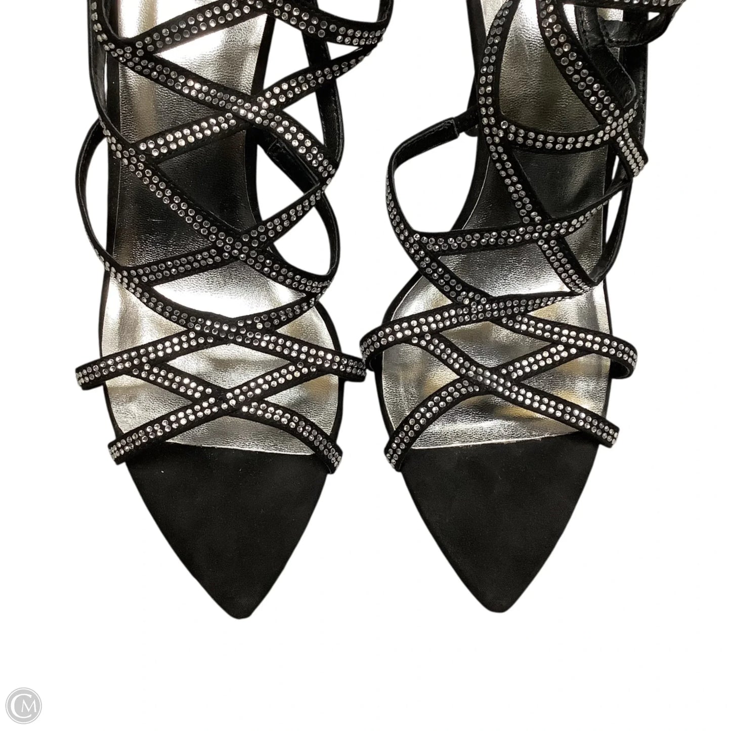 Shoes Heels Stiletto By Jennifer Lopez In Black & Silver, Size: 10