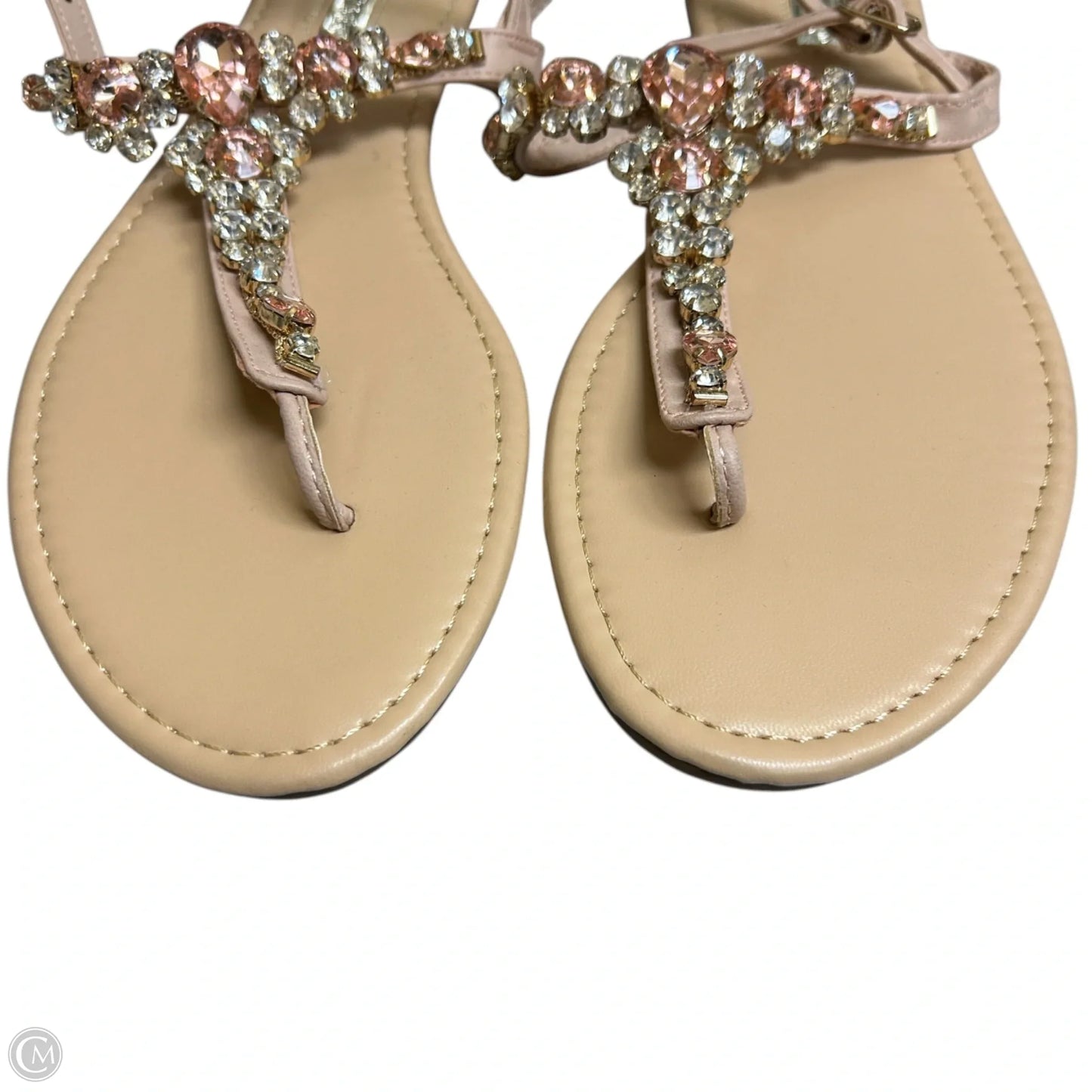 Sandals Flats By Primark In Pink & Tan, Size: 9