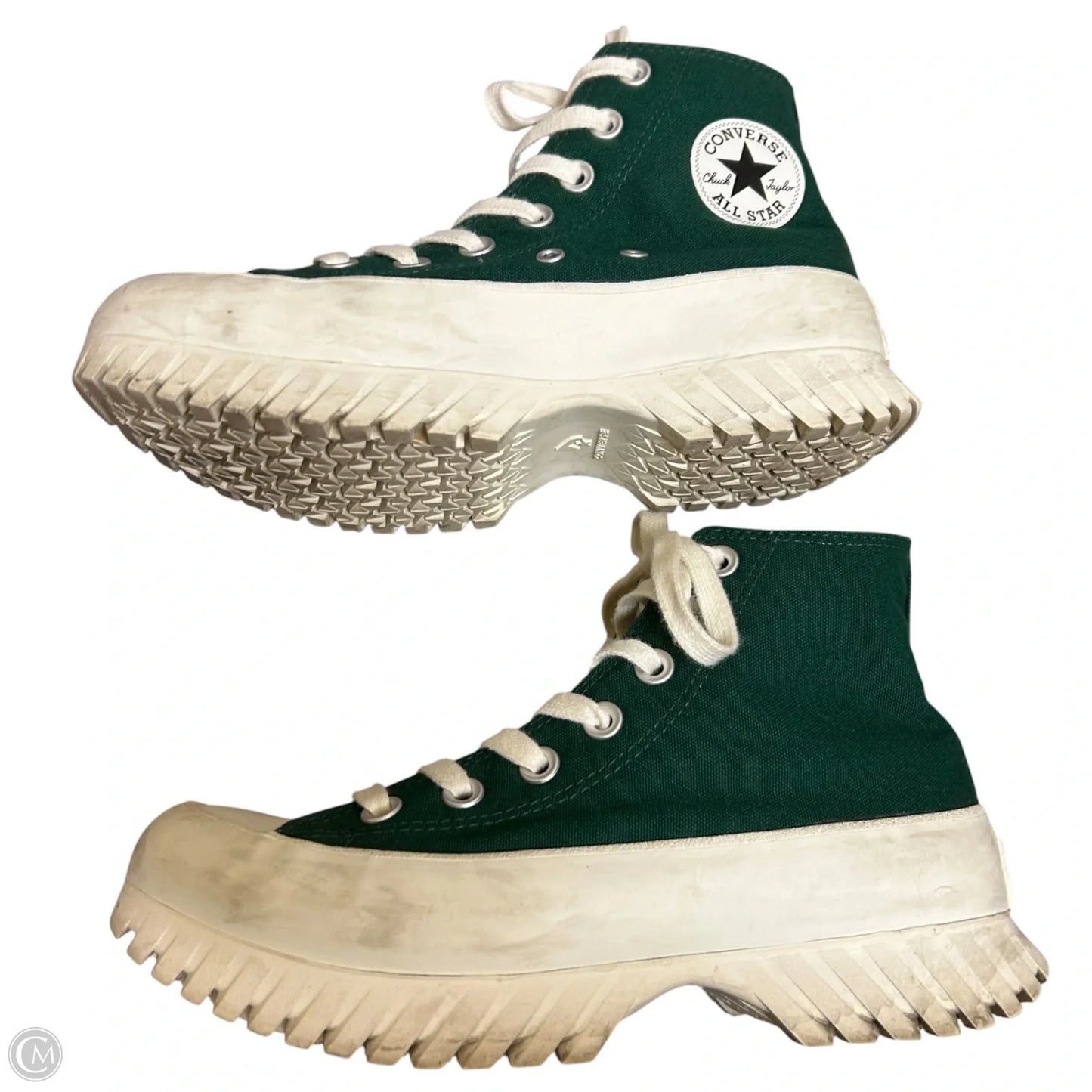 Shoes Sneakers By Converse In Green & White, Size: 5.5