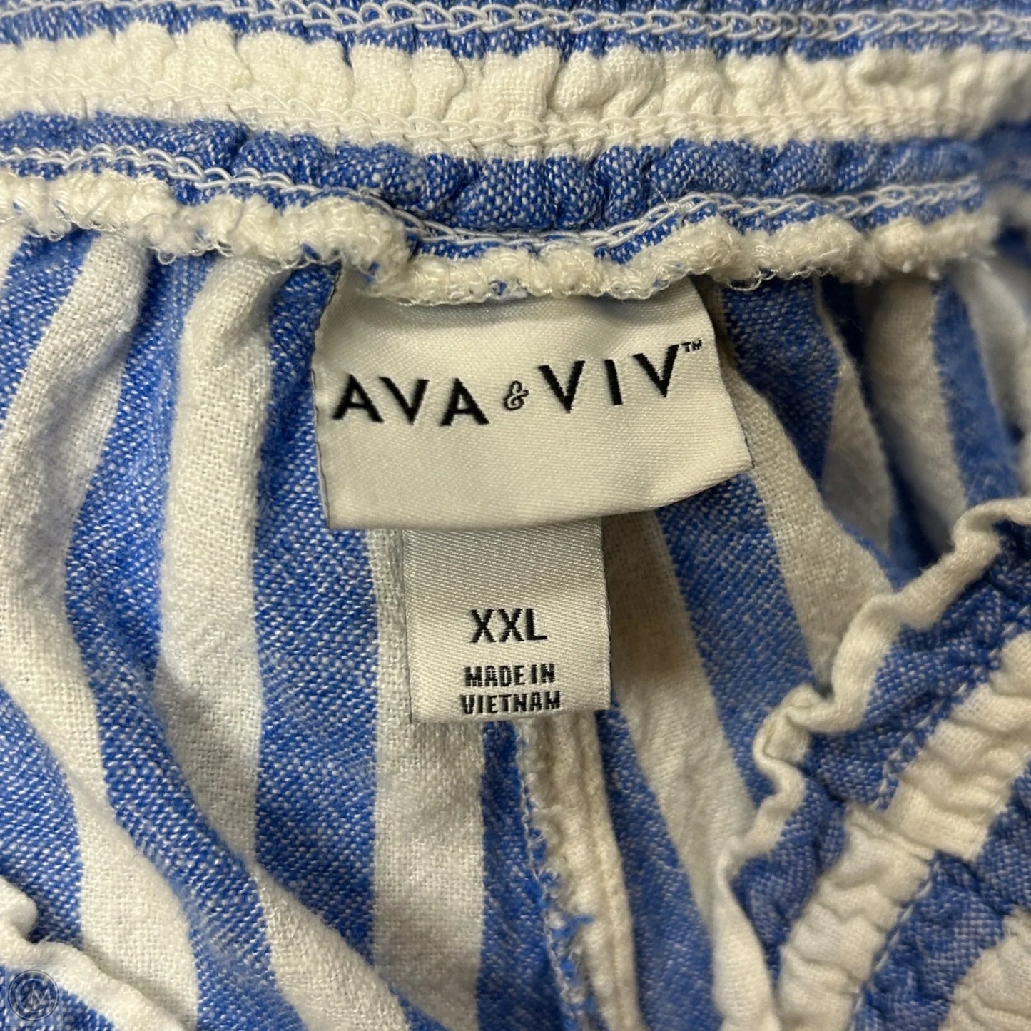 Shorts By Ava & Viv In Blue & White, Size: 20