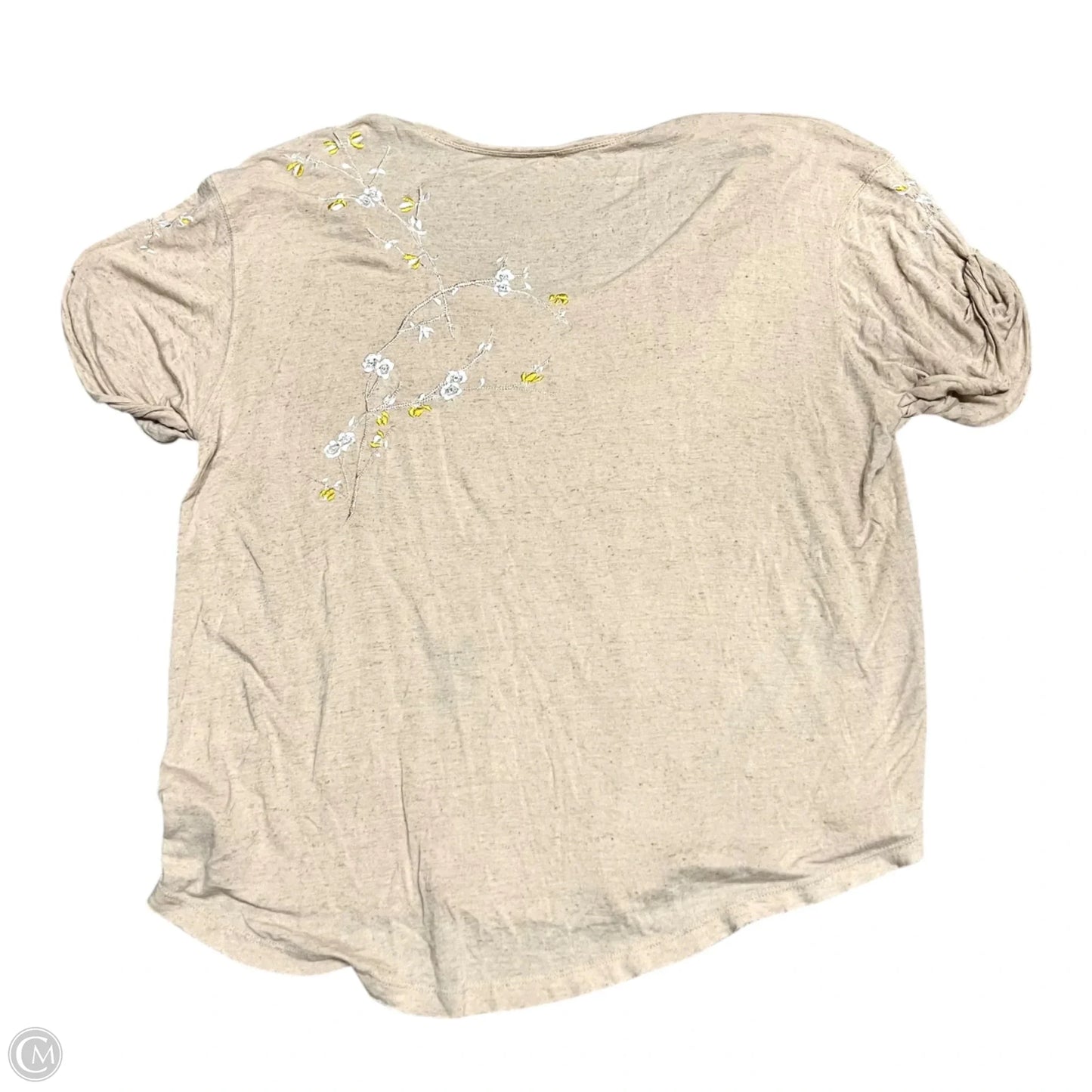 Top Short Sleeve By Free People In Beige, Size: M