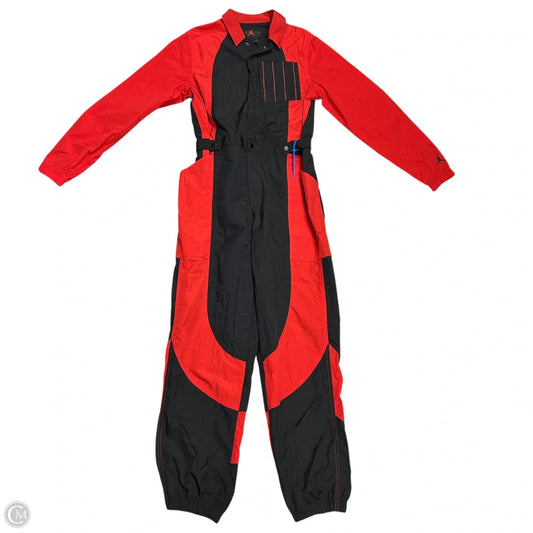 Jumpsuit Luxury Designer By Jordan In Black & Red, Size: S