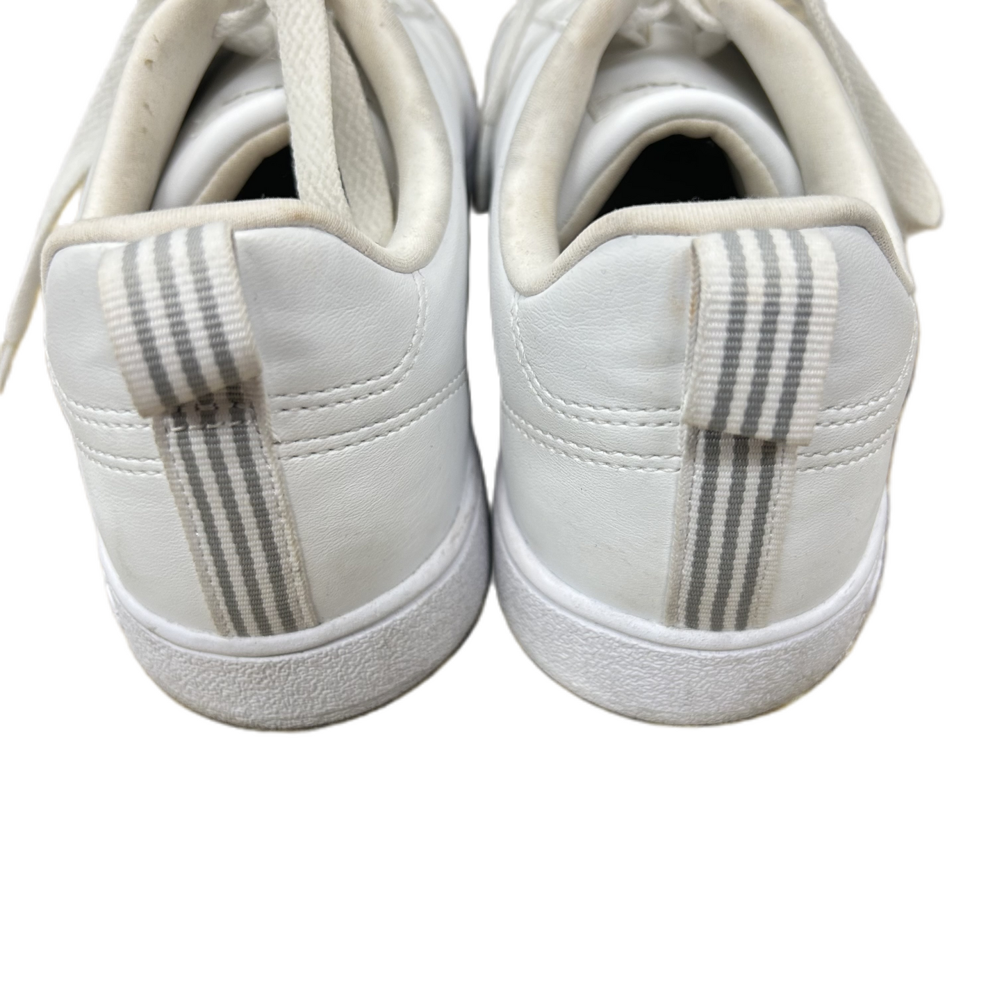 Silver & White Shoes Sneakers By Adidas, Size: 9.5