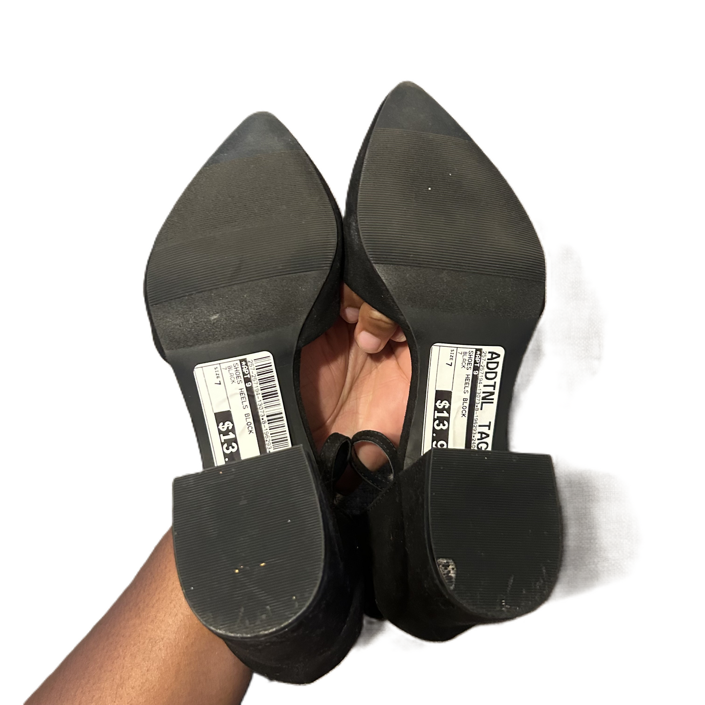 Black Shoes Heels Block By Apt 9, Size: 7