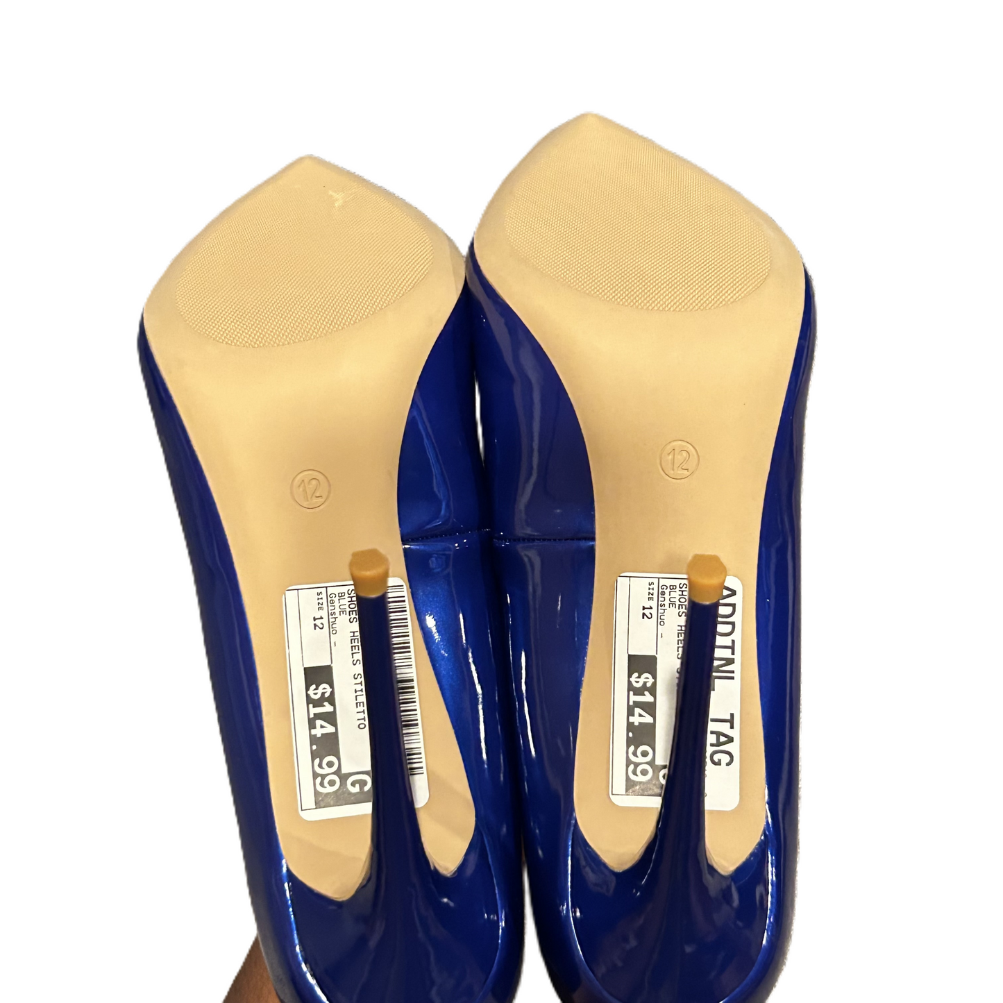 Blue Shoes Heels Stiletto By Genshuo, Size: 12