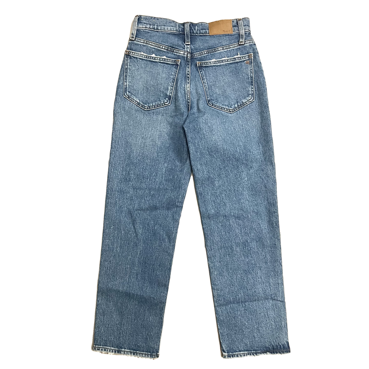 Jeans Straight By Madewell In Blue Denim, Size: 0