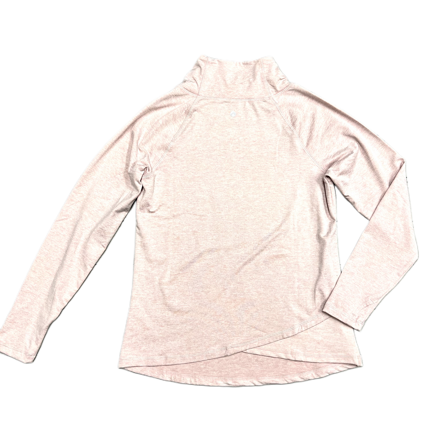 Pink Athletic Top Long Sleeve Collar By Apana, Size: M