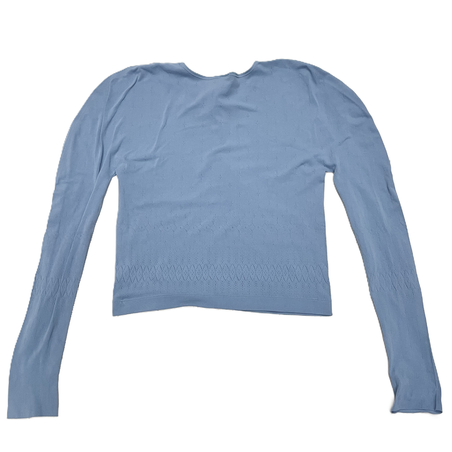 Blue Athletic Top Long Sleeve Crewneck By Fabrik, Size: L