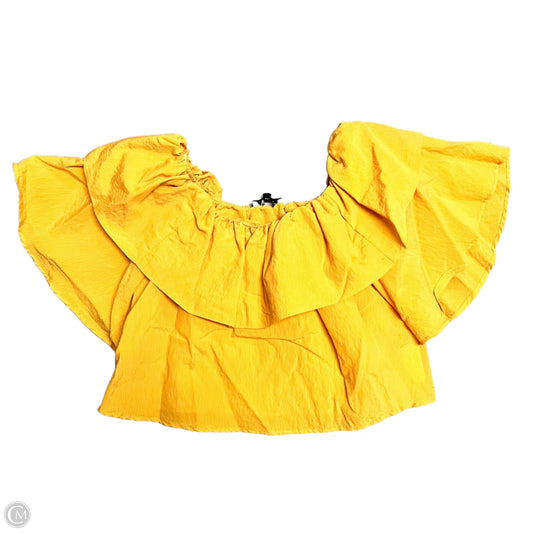 Top Short Sleeve By Zara In Orange, Size: M