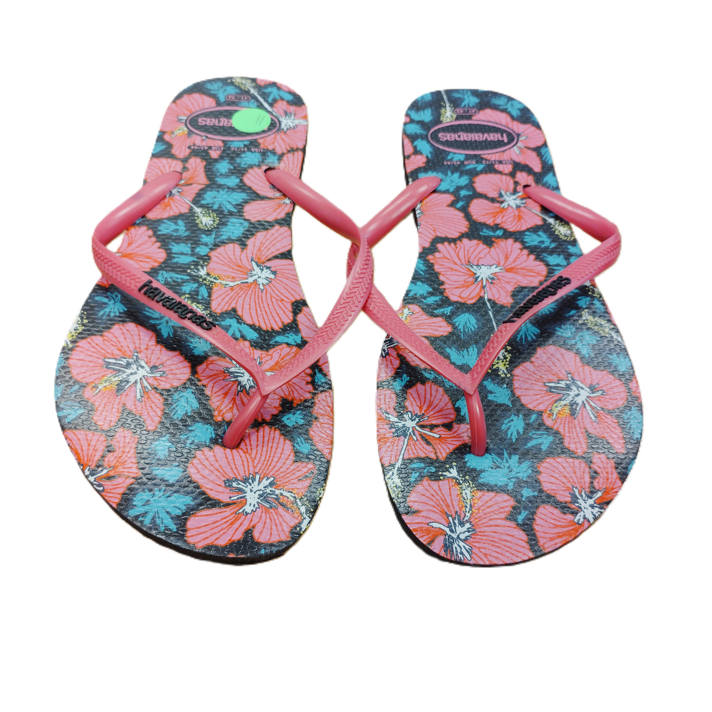 Floral Print Shoes Flats By Havaianas, Size: 11