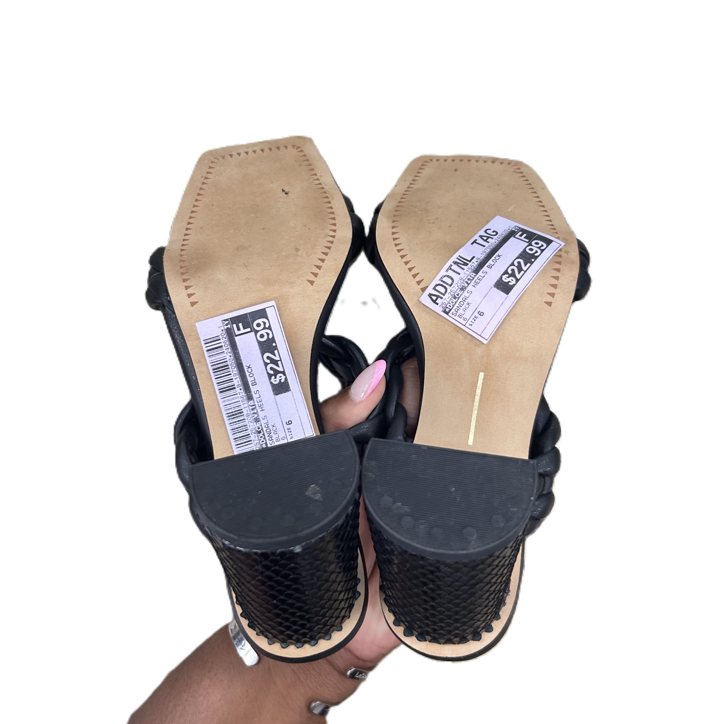 Black Sandals Heels Block By Dolce Vita, Size: 6