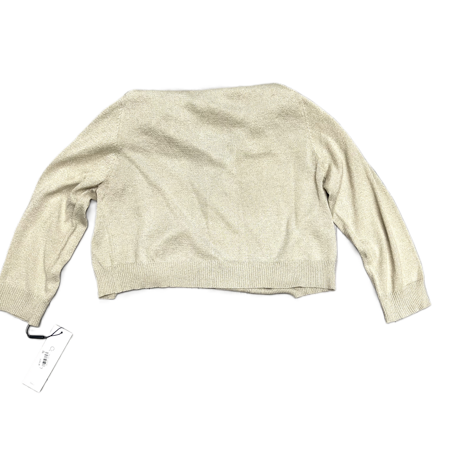 Gold Sweater Cardigan By Calvin Klein, Size: L